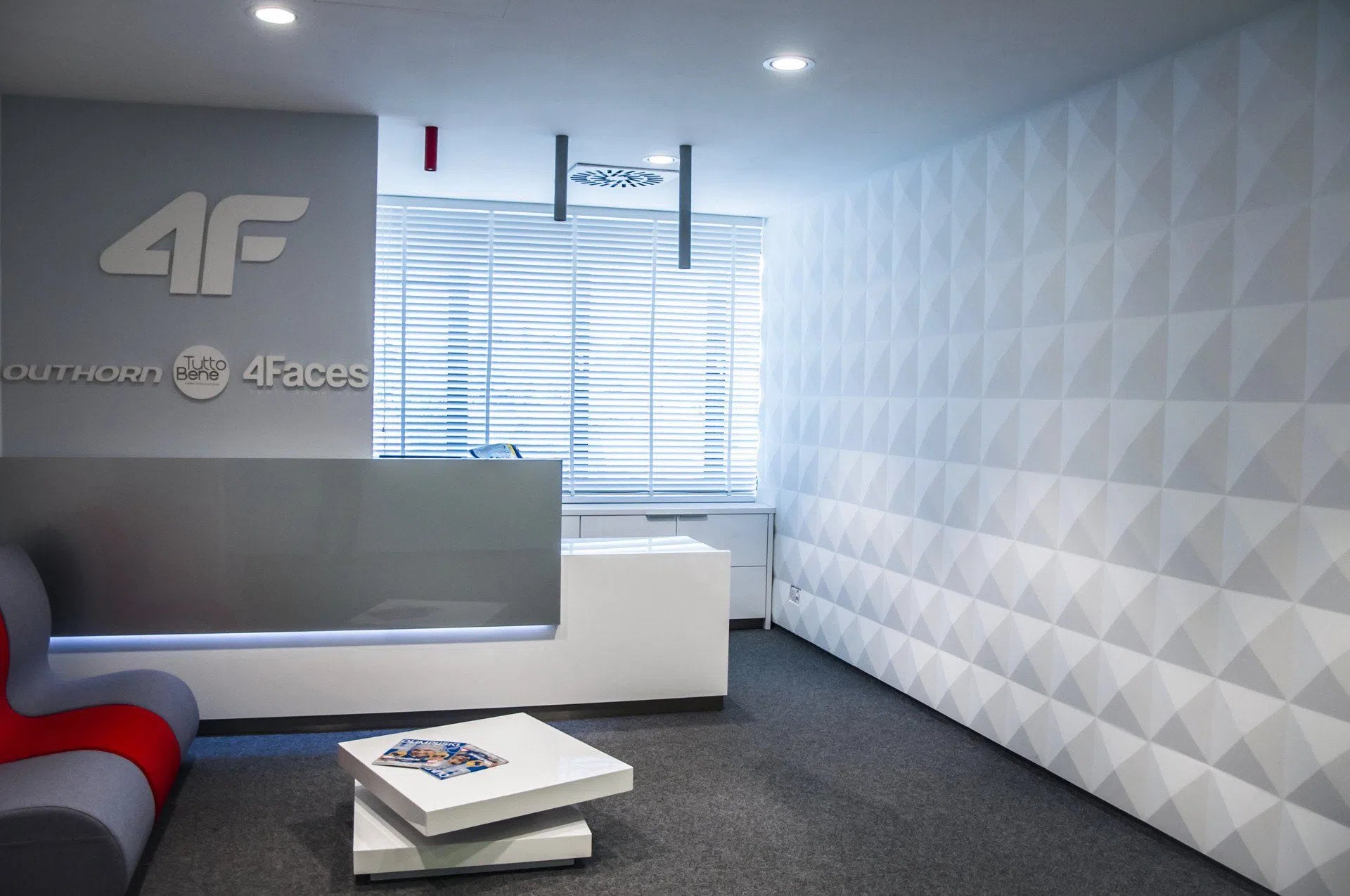 3D Gypsum Wall Panels - Gypsum Panels in lobby office space | DecorMania UK